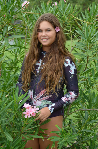 Cuban Moonlight Ladies Longsleeve Swimsuit