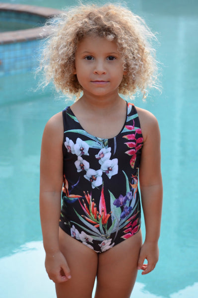 girls swimsuit, black tropical swimsuit, onepiece swimsuit for kids, children's swimwear, modern swimwear for girls, 2019 swimsuits, reversible swimwear.