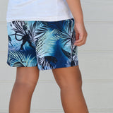 Boy's Blue Hawaii Board Short
