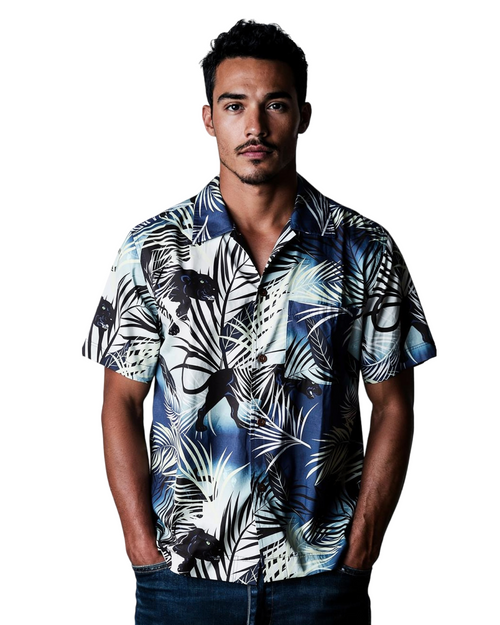 Mens shirt, party shirt, Hawaiian shirt, dress shirt for men, men’s button up shirt, Panther shirt 