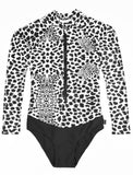 ladies leopard print swimsuit, leopard print swimwear, leopard print sunsuit, leopard print bathers, leopard print surf swimwear
