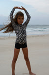 leopard swimsuit, surfing swimsuit, surfing swimwear, swimwear for sports, swimwear for sun protection, swimwear for girls, 