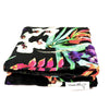 tropical print baby swaddle, baby shower gift ideas, swaddle for babies, black swaddle